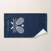 Ajouter Votre Nom Club Tennis Team Navy Blue (Serviette à main)