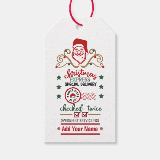 Ajouter votre nom - étiquettes cadeaux (Devant)