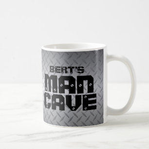 Ajouter Votre Nom Homme Cave Diamondplate Mug