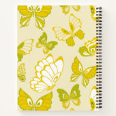 Ajouter votre nom Motif papillon jaune Carnet (Dos)