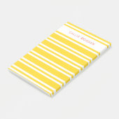 Ajouter votre nom Notes post-it rayées jaunes (Incliné)