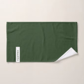 Ajouter Votre Nom - Pine Green Minimaliste (Serviette à main)