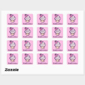 Ajouter Votre Nom Sticker Kawaii Cupcake (Feuille)