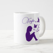 Ajouter votre nom - tasse à café géante (Devant droit)