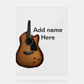 Ajouter votre nom texte brun acoustique guitare éd (Recto)