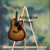 Ajouter votre nom texte brun acoustique guitare éd (Neutre)