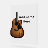 Ajouter votre nom texte brun acoustique guitare éd (Angle)