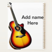 Ajouter votre nom texte brun acoustique guitare éd (Dos)