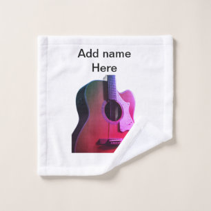 Ajouter votre nom texte brun acoustique guitare éd