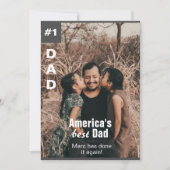 Ajouter Votre Numéro De Photo Une Carte Papa (Devant)