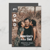 Ajouter Votre Numéro De Photo Une Carte Papa (Devant / Derrière)