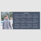 Ajouter votre photo 2022 Calendrier sur Magnet ble (Devant)