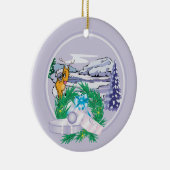 Ajouter votre photo Chèvre de Noël Ornement (Droite)