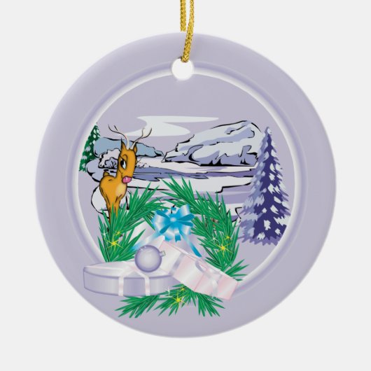 Ajouter votre photo Chèvre de Noël Ornement (Devant)