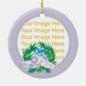 Ajouter votre photo Chèvre de Noël Ornement (Dos)