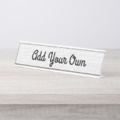 Ajouter votre photo/conception - Plaque de nom (Devant)