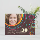 Ajouter votre photo funky invitation de 30e annive (Debout devant)