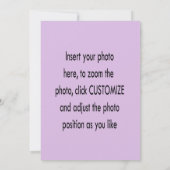 Ajouter votre photo, invitation de douche nuptiale (Dos)