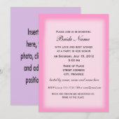 Ajouter votre photo, invitation de douche nuptiale (Devant / Derrière)