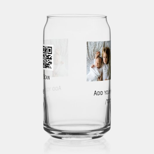 Ajouter votre photo q r code à barres nom détails  (Gauche)