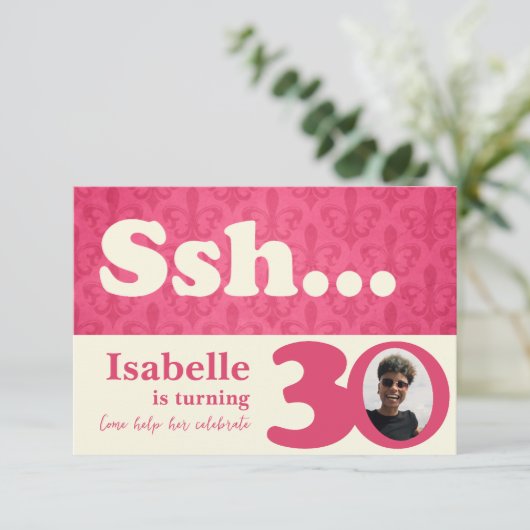 Ajouter votre photo ssh surprise invitation de 30e (Debout devant)