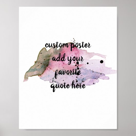 ajouter votre propre affiche aquarelle (Devant)