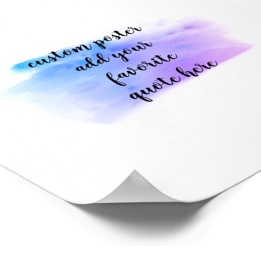 ajouter votre propre affiche aquarelle (Coin)