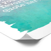 ajouter votre propre affiche de devis turquoise bl (Coin)