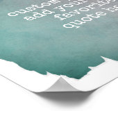 ajouter votre propre affiche de devis turquoise bl (Coin)