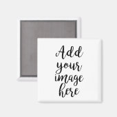 Ajouter votre propre aimant carré personnalisable (Recto/Verso)