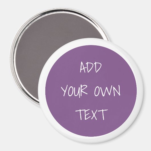 Ajouter votre propre aimant de texte violet (Recto/Verso)
