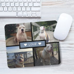 Ajouter votre propre collection photo de chien<br><div class="desc">Ajoutez vos propres photos d'animaux de compagnie. Design dispose de 4 photos sur une grille avec un rectangle solide au milieu avec le mot "amour" et le coeur accent de chaque côté.</div>