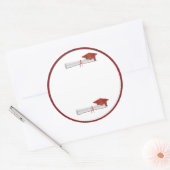 Ajouter votre propre étiquette de graduation rouge (Enveloppe)