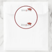 Ajouter votre propre étiquette de graduation rouge (Sac)