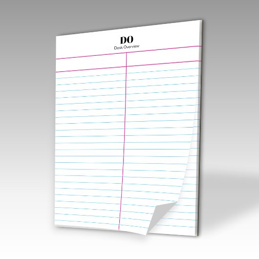 Ajouter Votre Propre Nom Bloc-notes à deux colonne