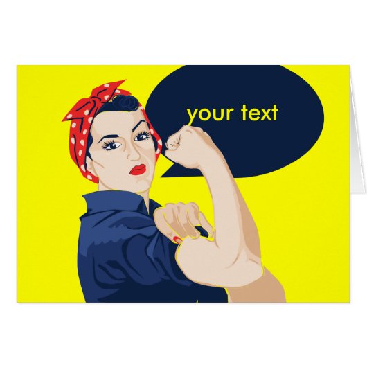 Ajouter votre propre texte à rosie riveter (Devant horizontal)