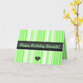 Ajouter Votre Propre Texte Grilles Vertes Carte An (Fleur jaune)