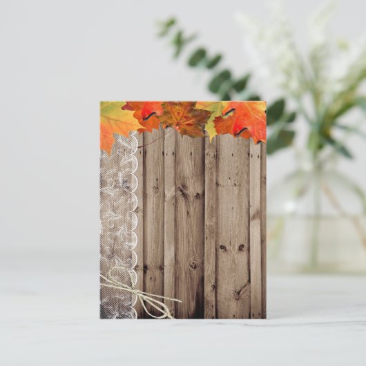 Ajouter votre propre texte Invitation d'automne (Debout devant)