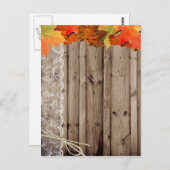 Ajouter votre propre texte Invitation d'automne (Devant / Derrière)