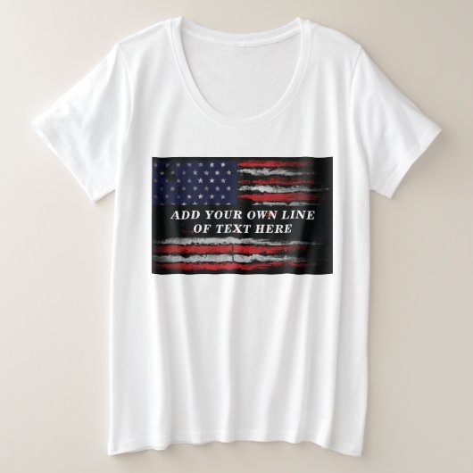 Ajouter votre propre texte sur grunge American fla (Design devant)