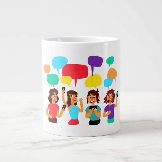 Ajouter Votre Propre Texte Termes Cadeau Jumbo Mug (Devant)