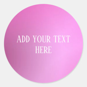 Ajouter Votre Stickers Arrondi Classique Texte