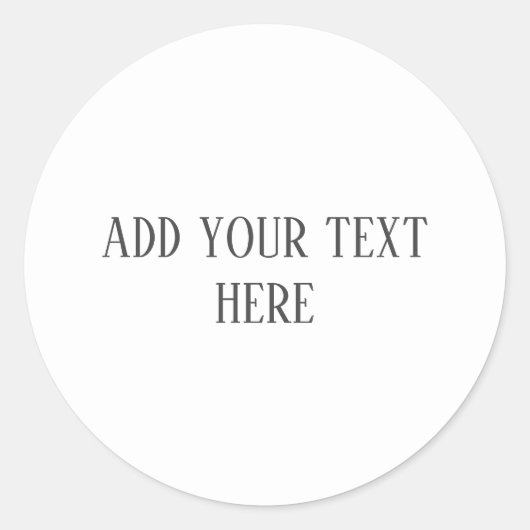 Ajouter Votre Stickers Arrondi Classique Texte (Devant)