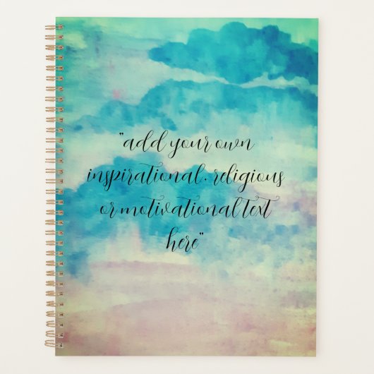 Ajouter votre texte Aquarelle Beau Ciel Bleu (Devant)