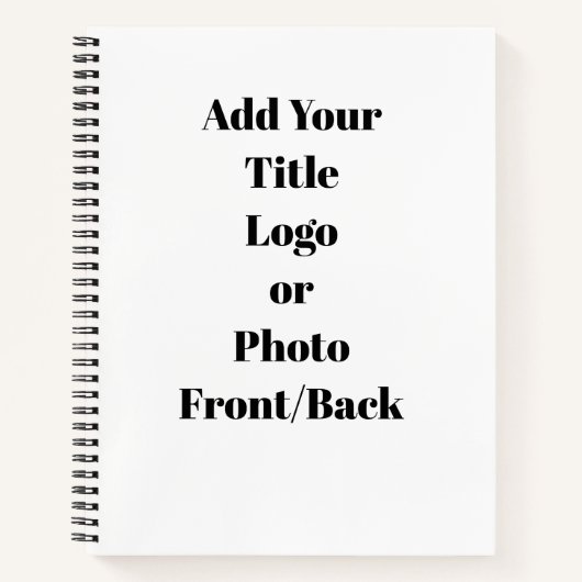 Ajouter votre texte Carnet Spiral personnalisable (Devant)