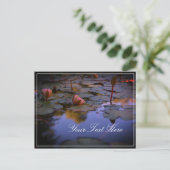 Ajouter Votre Texte Eau Lily Belle Carte Postale (Debout devant)