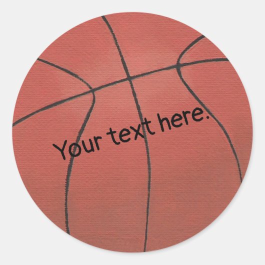 Ajouter Votre Texte Ici Stickers Basketball (Devant)