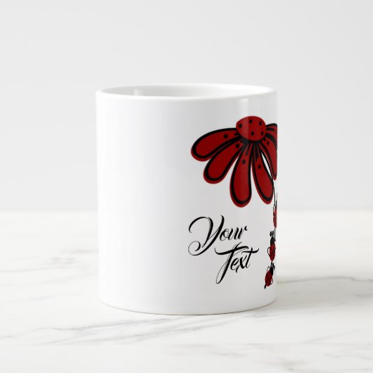 Ajouter Votre Texte Ladybug Gig Jumbo Mug (Devant)