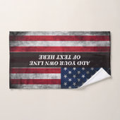 Ajouter votre texte sur le drapeau américain (Serviette à main)