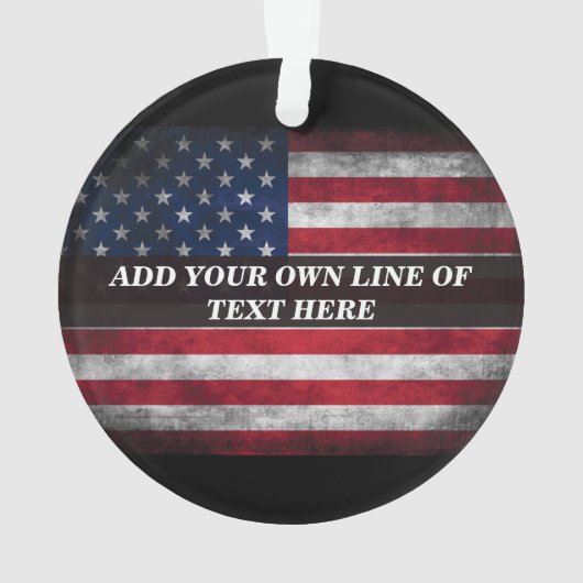 Ajouter votre texte sur le drapeau américain (dos)